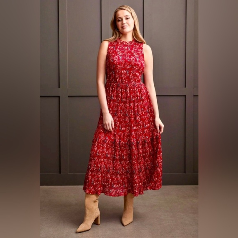 Women's Tribal Printed‎ Plisse Halter Maxi Dress XS Sleeveless Ruffle Pretty